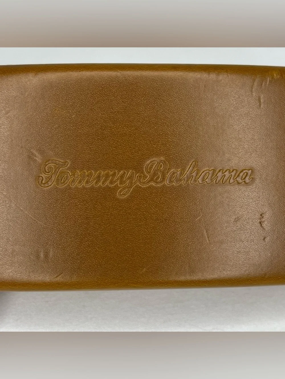 Tommy Bahama Brown Hard Shell Eyeglasses Case With Logo